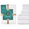 DecorRack 8-Piece Bath Towel Set, 4 Washcloths, 2 Bath Towels,