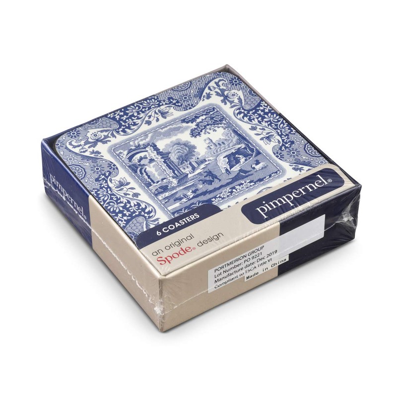Pimpernel Spode Blue Italian Collection Coasters | Set of 6