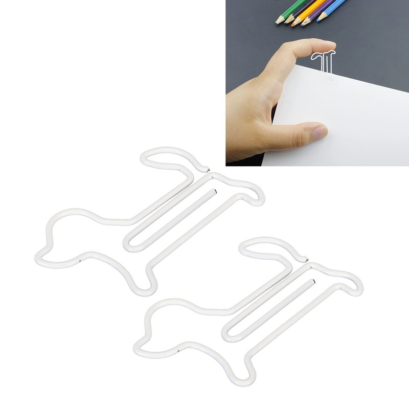 100pcs Dog Shaped Paper Clips Slip Resistance Exquisite Cute Paper