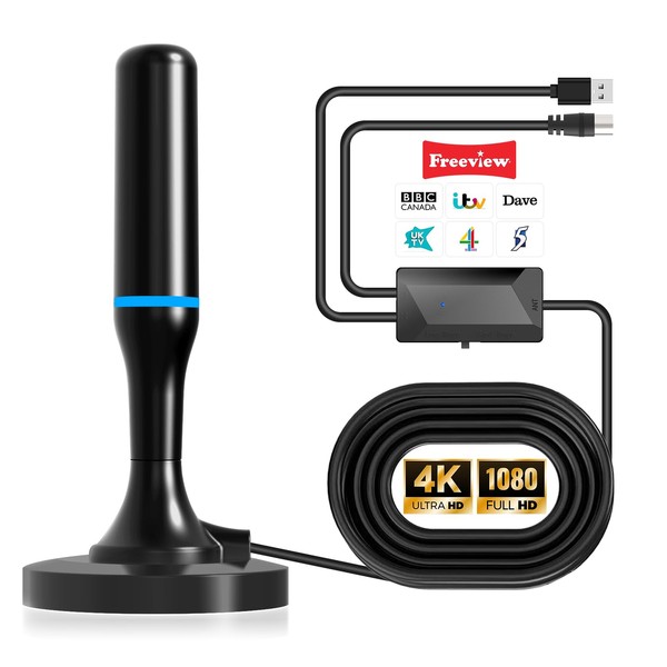 Amplified TV Aerial - Digital Indoor TV Aerial with Signal
