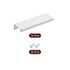 sourcing map Cabinet Finger Edge Pull, 10pcs 120mm/4.72 Aluminum Alloy