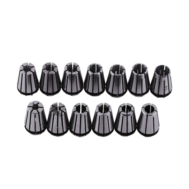 15pcs ER11 Spring Collet Set - 1mm, 1.5mm, 2mm, 2.5mm,