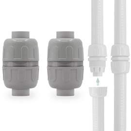 Wocloer 3/4 inch Liquid-Tight Connector,PVC Flexible Conduit Double-Ended Connector,Straight 180 Degree,Two-Way Conduit Connector,Electrical Conduit Fittings(2 Pcs)