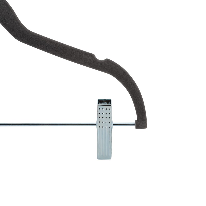 Laura Ashley 12 Pack Velvet Hangers with Clips | Durable