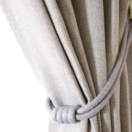 INTERIX DB99-2525 Curtain Tieback, Stylish, Musubilope Tassel, Gray