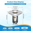 Universal Bathroom Sink Stopper Hair Catcher Upgraded with 2-Layer Detachable
