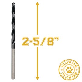 7/64 Inch Drill Bit (5 Pack) Industrial Grade M35 Cobalt Titanium Aluminum Nitrite - 7/64" Diameter & Total Length of 2-5/8" with Working Length of 1-1/2" Easily Drill Into Metal, Steel, & Aluminum