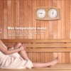 2 In-1 Wood Thermo Hygrometer Thermometer Hygrometer Sauna Room Steam