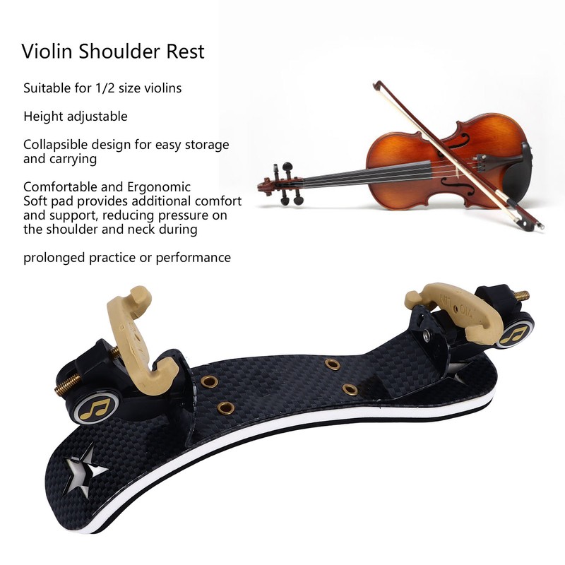 Violin Shoulder Rest Collapsible Height Adjustable Ergonomic Violin Shoulder Support