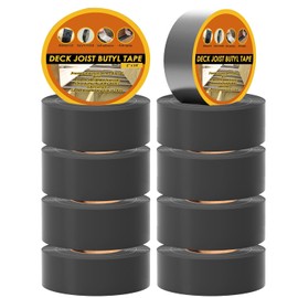 Weather-Resistant Butyl Joist Tape - 10 Rolls for Decking