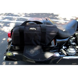 AO Coolers - AO18MOTO Motorcycle Saddle Bags Soft Cooler (15-Can Capacity), Black