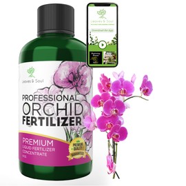 Professional Liquid Indoor Orchid Fertilizer | 3-1-2 Concentrate for Plants and Flowers | Multi-Purpose Blend & Gardening Supplies | 8 oz Bottle