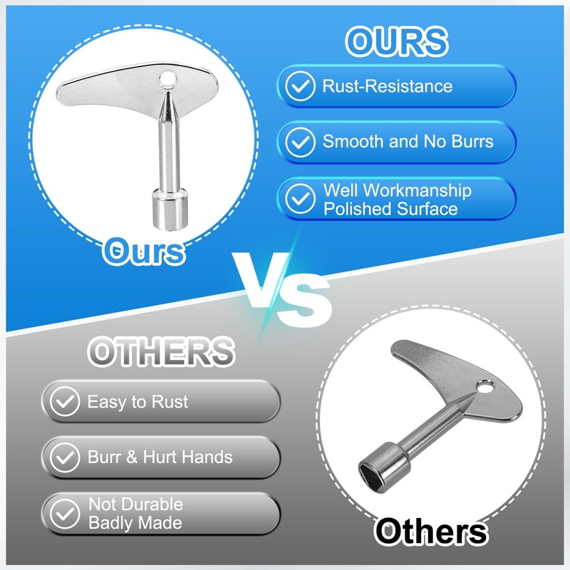 PATIKIL Triangle Spanner Key, 4 Pack Universal Triangular Socket Keys