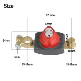 Battery Disconnect Switch, 275A 12-48 V On/Off Top Post Battery Power Cut Master Switch Disconnect Isolator for Car, Vehicle, RV and Boat