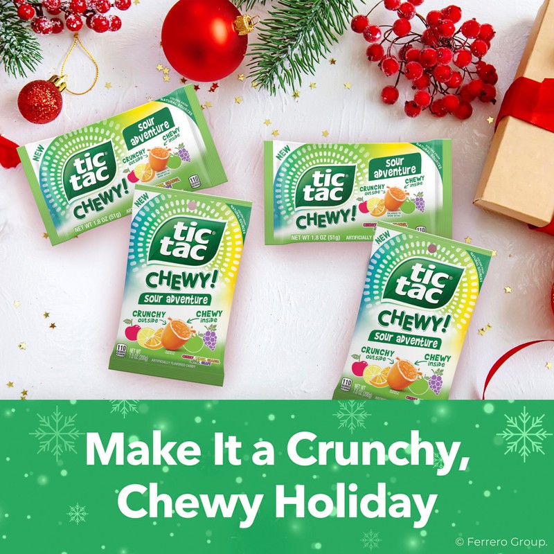 TIC TAC CHEWY! Sour Adventure Candy, Bulk 8 Pack, Sour