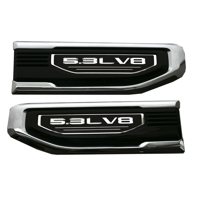 Pair New 5.3L V8 Vent Emblems Kit 3D Driver Passenger