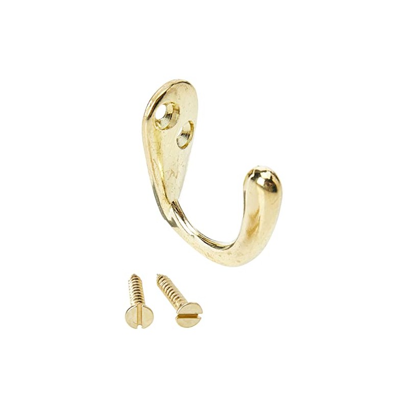 Merriway® BH00525 (5 Pcs) Brass Plated Single Robe Hook -
