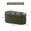 MEIBOOCH Remote Control Holder, Oval Pen Holder for Desk, Olive