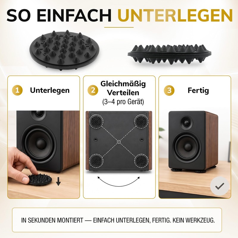 Oehlbach Shock Absorber - High Quality Vibration Damper for Subwoofer,