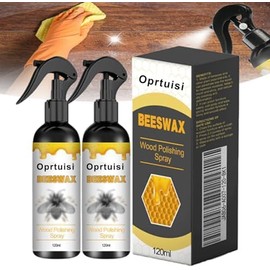 Oprtuisi Natural Beeswax Furniture Polish Spray, Wood Cleaner and Polish, 2-Pack