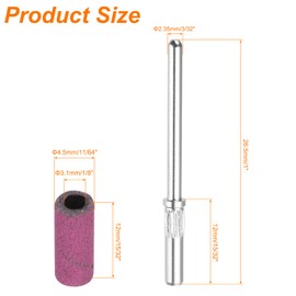 HARFINGTON 100pcs Sanding Bands for Nail Drill, 240 Grit Small Sanding Band with 3.1mm / 1/8" Mandrel, Mini Drill Bits Nail Tech File for Acrylic Gel Nail Shaping Polishing, Rose Red