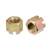 sourcing map 2Pcs M16x2mm Hexagon Slotted Nut, Grade 8 Carbon