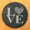 Faith and Hope: Laser Etched Heart of the Home: Love