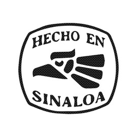 Hecho En Sinaloa Sticker Vinyl Decal Notebook Car Window Laptop 5.5" x 5" (Carbon Fiber)