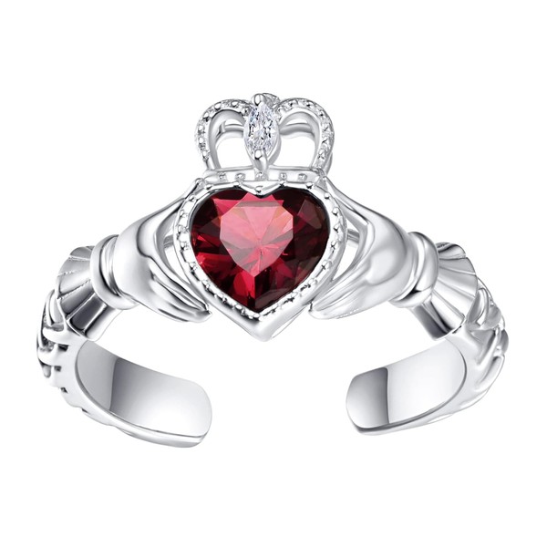 TANGPOET 925 Sterling Silver Claddagh Ring Irish Claddagh Ring Celtic