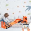 Gemini & Genius Flat Trailer Truck Toy, Heavy Duty Alloy