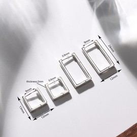 MILACOLATO Hoop Earrings for Women 18 Carat Earrings Gold Hoop Earrings Silver 925 Square Earrings Gold Hypoallergenic Earrings Hoop Earrings Silver 925 Small Large Hoop Earrings, Copper