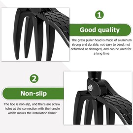 Weed Picker Head Replacement Metal Weeding Puller Remover Tool Stand Up Weed Remover Handheld Weed Picker Tool for Outdoor Garden Lawn Without Bending,Kneeling-(No Handle)