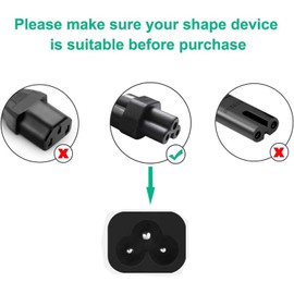 KKE Indian IEC 60320 C5 Mickey Power Cord, 3Feet, 3 Pin, 250V, 18AWG, Universal Mickey Connector, Power Supply Cable for PC/TV/Monitor