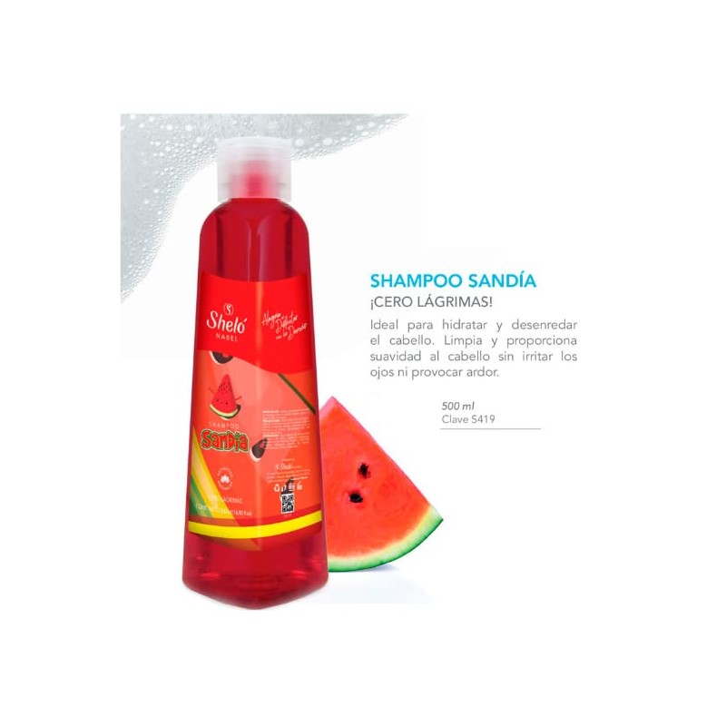 Shampoo Sandia Cero Lagrimas Para Niños y Niñas con Colágeno