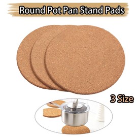 160 * 10mm Round Coaster Absorbent Trivet Made of Cork for Glasses Plants Mugs Drinks Pans
