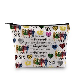 BDPWSS Six The Musical Gifts Six Queens Broadway Musical Makeup Bag May You Be Proud of The Work You Do Theater Lover Gift (Be Proud 6 Queen bagCA)