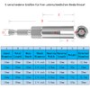Saipor 5 Pieces Power Wing Nut Driver, 1/4 Inch Hex