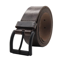 PELLE TORO Hunter Leather Belt for Men, Handmade Men's Belt for Jeans, Work or Casual Cowboy Style (Trouser Sizes 40in - 44in, Cocoa)