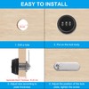 PATIKIL 1-1/8" Combination Cam Lock, 2 Pcs File Cabinet Locks