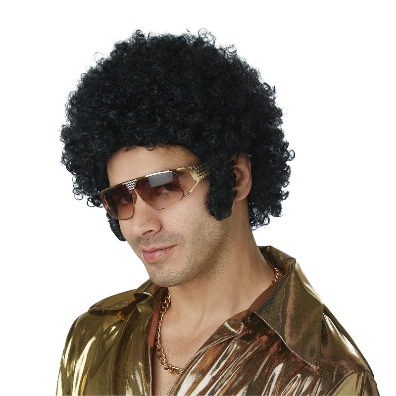 California Costumes Men's Afro Chops Wig,Black,One Size