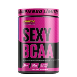 Limit-X Nutrition Sexy BCAA, Suplemento en polvo a base de Aminoácidos BCAA`S 2:1:1, Colágeno Hidrolizado y Ácido Fólico, Vitamina B9 | 240 gramos | 30 porciones (Mora Azul)