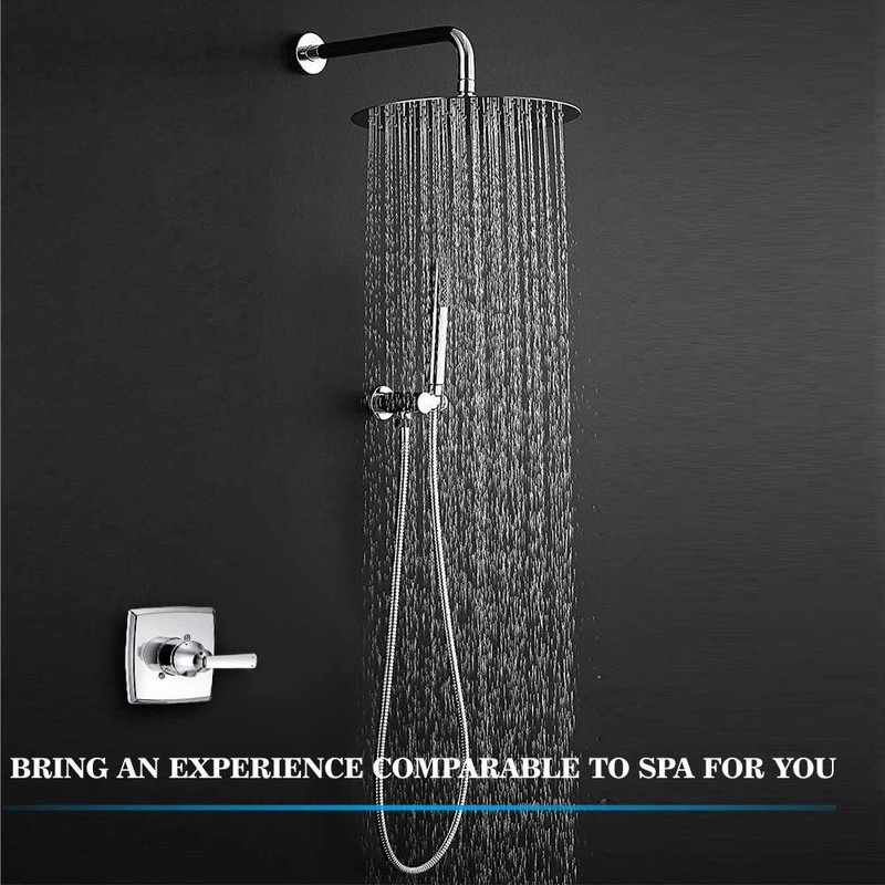 Voolan Rainfall Shower Head - High Flow Showerhead Made of