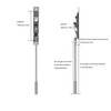 TOGU 2 Pack Lever Extension Flush Bolt Latch Slide Bolt