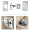 12-Pack Stainless Steel Cabinet Hinge Repair Kit - Door Hinge