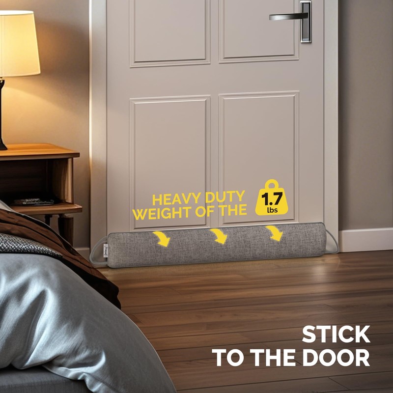 fowong Door Draft Stopper 30 Inch Weighted Under Door Noise