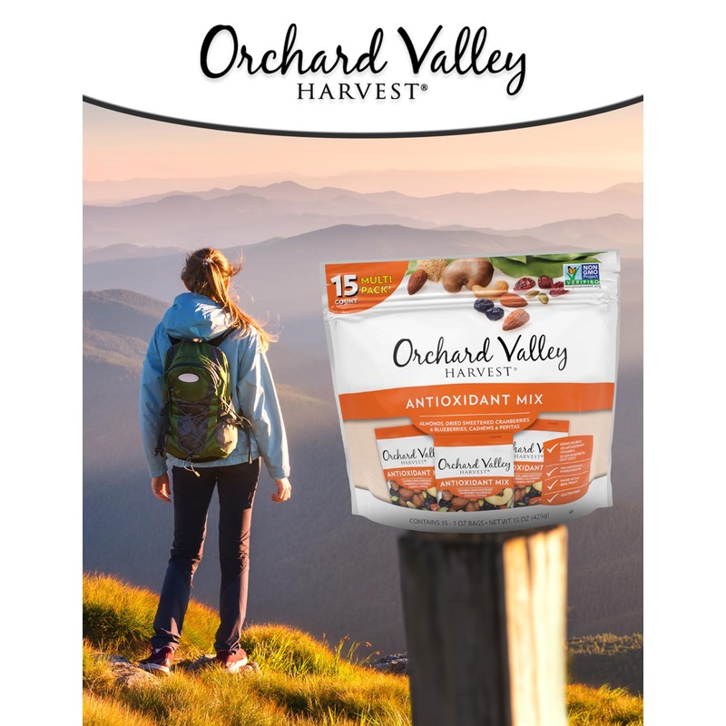 Orchard Valley Harvest Antioxidant Mix, 1 Ounce Bags (Pack of