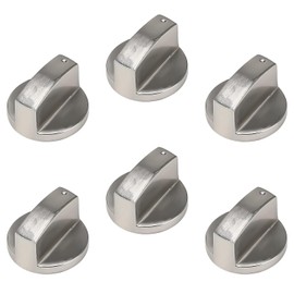 6-Piece Universal Gas Stove Knob Set - Durable Heat-Resistant Dials for Hobs, Cookers & Ovens, Compatible with Most Gas Stoves, Cooktops & Kitchen Appliances