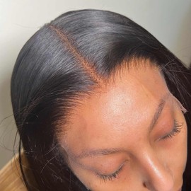 13x4 Body Wave Lace Front Wigs Human Hair Pre Plucked 180 Density HD Transparent Lace Frontal Wigs Human Hair for Women Glueless Wigs Human Hair with Baby Hair 24 Inch