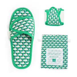 EUXTERPA Women Travel Slippers, Adjustable Ladies Slipper, Lightweight Easy Carry Foldable Travel Slippers with Storage Bag