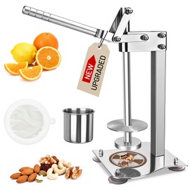 𝑵𝑬𝑾 Lemon Smasher Machine, Heavy Duty Manual Lemon Smasher, Stainless Steel Lemon Press Squeezer with Widened Base, Splash Guard & Strainer, Fruit Muddler Machine Nut Crusher Lemons Juicer Machine